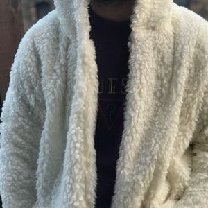 Forever 21 White Fluffy Jacket